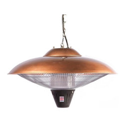 Hanging Copper Halogen Patio Heater - Outdoor Hanging Lights
