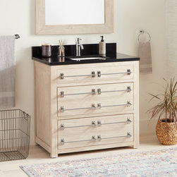 36" Maysville Vanity For Rectangular Undermount Sink - Whitewash - Bathroom Vanities And Sink Consoles