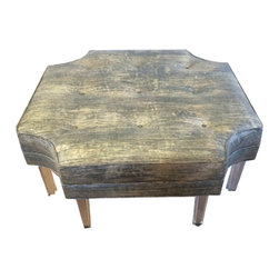 Harlow Cocktail Table In Leather - Footstools And Ottomans