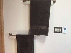 Double Towel Bar - so inconvenient