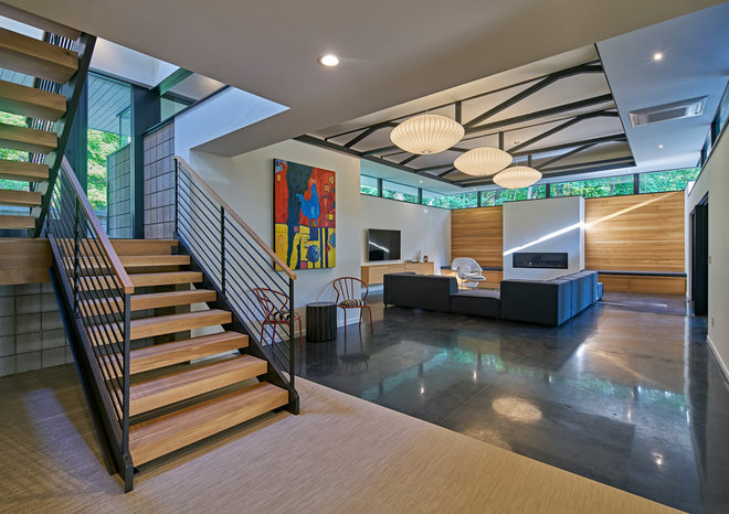 Midcentury Family Room by MATHISON | MATHISON ARCHITECTS