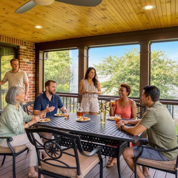 Multi-Level Deck, Screened Porch & Flagstone Patio
