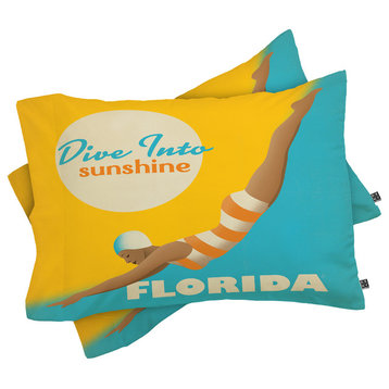 Deny Designs Anderson Design Group Dive Florida Pillow Shams, King