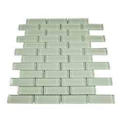 1x3 Soft White Glossy Subway Glass Mosaic Tiles - Home Accessories & Decor