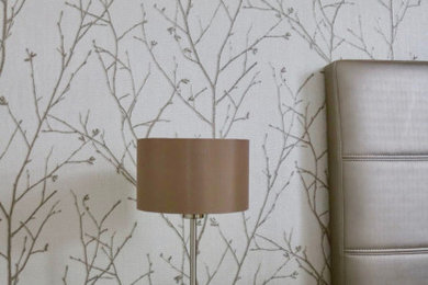 Cette image montre une chambre design.