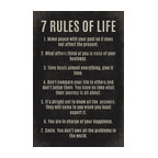 7 Rules Of Life, motivational poster print