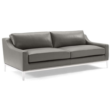 Modway Furniture Harness 83.5" Stainless Steel Base Sofa, Gray -EEI-3444-GRY