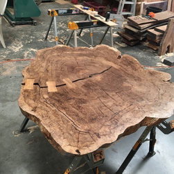 Live Edge White Oak Conference Room Table - Dining Tables