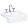 American Imagination 20.25"W Bathroom Vessel Sink Set, White