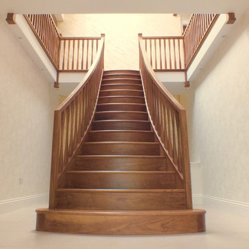 Curved Walnut Staircase