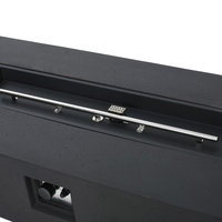 GDF Studio Jaxon Outdoor 50,000 BTU Rectangular Fire Table with Tank Holder, Dark Gray