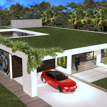 Miami Beach Courtyard Residence
