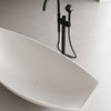 AB9991 White Matte 71" Solid Surface Resin Free Standing Hammock Style Bathtub