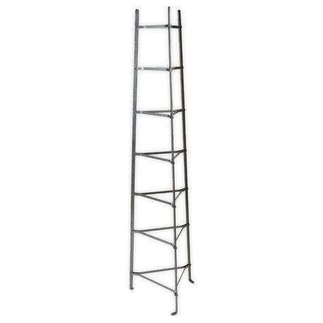 Handcrafted 7-Tier Gourmet Cookware Stand Hammered Steel (Unassembled)