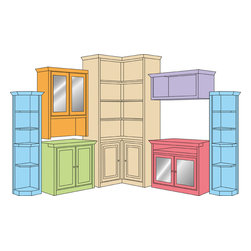 Daniele Corner Bookcase System - Bookcases