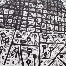 Hanging Rock - woodcut print - Fine Art Prints
