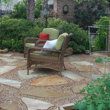 Pea gravel/flagstone patios