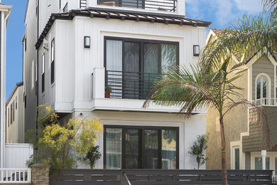 Photo of a beach style exterior in Orange County.