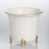 Jaipur Cachepot, White and Gold, Small