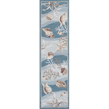 Sonesta 2003 Seafoam Shells Rug, 2'x7'6" Runner