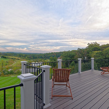 TimberTech Deck with Powder-Coated Iron Railing in Leesburg
