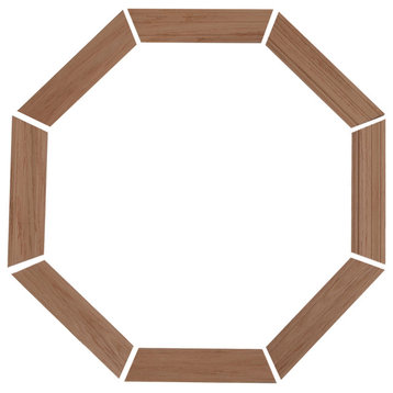 Trim Kit for Wood Stationary Octagon Windows, Large Size, Oak