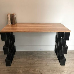 Art Deco Style Maple Wood Desk - Desks And Hutches