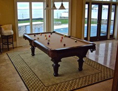 Rug Under Pool Table, Best Size Rug For Under 8 Foot Pool Table