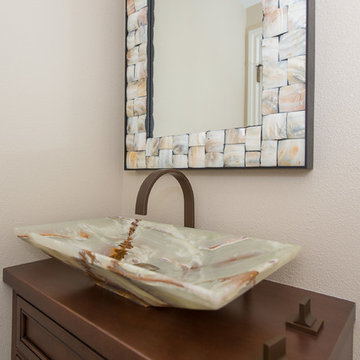 Corona Del Mar Powder Room and Laundry Room