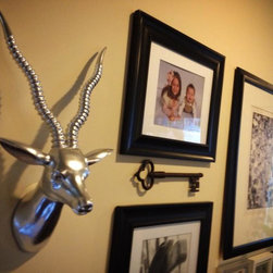 Chrome Antelope Head Wall Mount - Home Decor