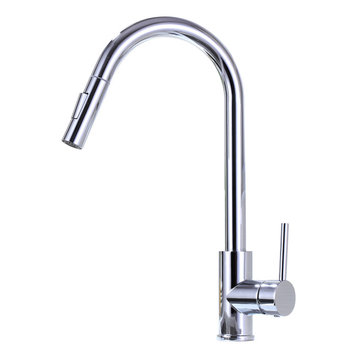 Vanity Art Pull Out Kitchen Faucet, Chrome