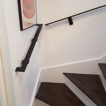 Modern flat bar handrail
