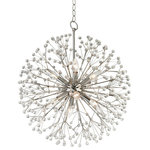 Hudson Valley Lighting - Dunkirk, 8 Light Chandelier, Polished Nickel Finish, Crystals - The earthly and the extraterrestrial combine in this beautiful, branching family. 32-cut faceted crystal spheres bedazzle at the end of every branch, luminously refracting the light. Like a star being born, Dunkirk is at once organic and out of this world. When Sarfatti designed the first chandelier that launched the Sputnik craze, it had been fireworks he was trying to emulate. There is something both of the firework exploding and the fixtures Sarfatti inspired in this opulent piece.