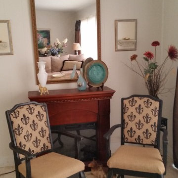 Redesign a living room/custom designed chairs