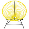 Innit Chair, Yellow Weave, Black Frame