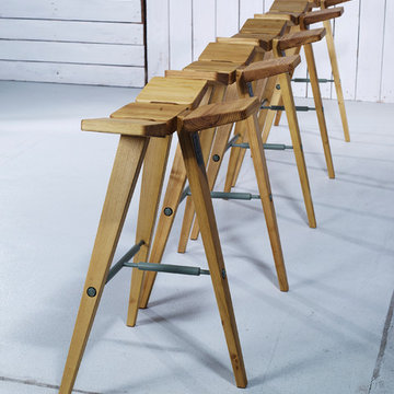 Elm Wood Kitchen Island Stool