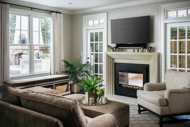 Example of a living room design in Atlanta