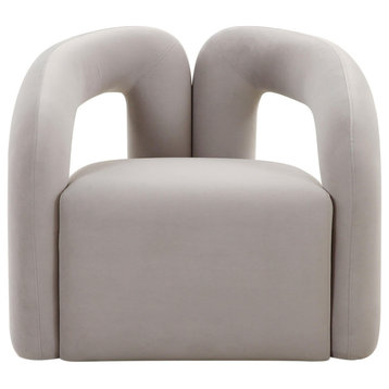 Jenn Grey Velvet Accent Chair
