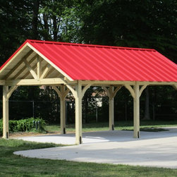 Heavy Wooden Pavilion with Metal Roof - Products
