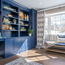 Shelves family room