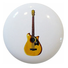 Brown Guitar Ceramic Knob