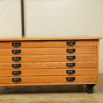 Antique Oak Flat File Cabinet Restoration