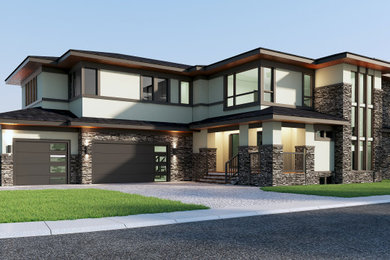 Trendy home design photo in Calgary