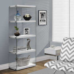 Vegas Open Concept Bookcases | White | modGSI - Bookcases