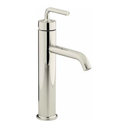Kohler - Kohler K-14404-4A Purist 1.2 GPM 1 Hole Bathroom Faucet - Polished Nickel - Bathroom Sink Faucets