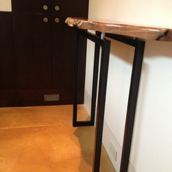 Mesquite and Steel Hall Table - Side Tables And End Tables