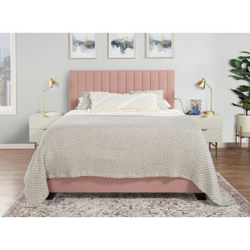 Channel Tufted Bed-in-a-Box, Coral, King