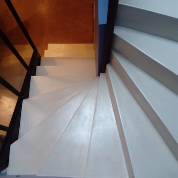 escalier en béton ciré