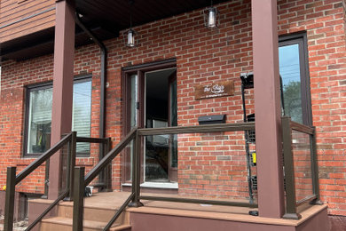 This is an example of a contemporary porch design in Toronto.