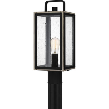 Bramshaw One Light Outdoor Post Mount, Matte Black